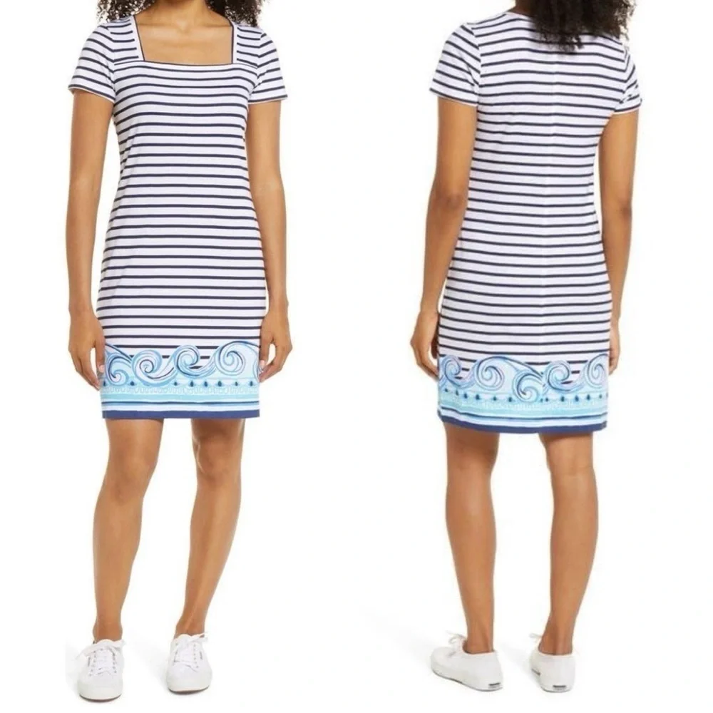 Lilly Pulitzer Rexa T-Shirt Dress True Navy Striped Dress Size XS Nautical